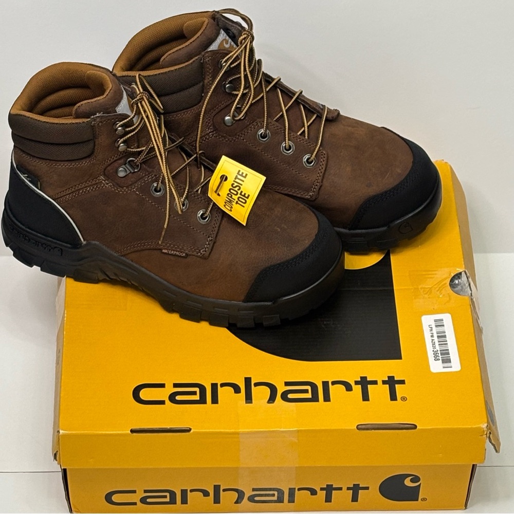 NEW Carhartt Men's Rugged Flex 6'' Waterproof Composite Toe Work Boots Size 9 W